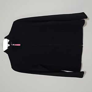 Kim Rogers Black Knit Jacket Sz M Cotton Polyester